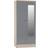 SECONIQUE Nevada Grey Gloss/Light Oak Wardrobe 78x182.5cm