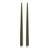 Deluxe Homeart Real Flame Olive Green LED Candle 38cm 2pcs