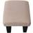 Living and Home Linen Rectangular Ottoman Footstool Beige Small Foot Stool