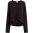 H&M Draped Long Sleeved Top - Mørkebrun