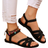 Shein Flower Beach Sandals - Black
