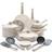 GreenLife Soft Grip Taupe Cookware Set with lid 16 Parts
