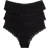 H&M Cotton and Lace Hipster Briefs 3-pack - Black