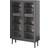 Caso 700 Without LED Black Stained Oak Glass Cabinet 123x191cm