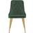 Venture Design Velvet Deluxe Green/Brass Kitchen Chair 89cm 2pcs