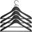 Hay Soft Coat Slim W Bar Black Hanger 44cm 4pcs