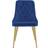 Venture Design Velvet Deluxe Blue/Brass Kitchen Chair 89cm 2pcs