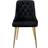 Venture Design Velvet Deluxe Black/Brass Kitchen Chair 89cm 2pcs