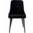 Venture Design Velvet Deluxe Black Kitchen Chair 89cm 2pcs