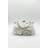 SVNX Rose Satin Clutch Bag - White