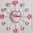 mysmartbuy Pink Owl Wall Clock Battery Powered