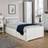 Home Source Single 3ft Pine Wooden White Frame Bed