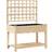 Dakota Fields Garden Planter With Trellis Shelf 59 cm