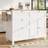 Lark Manor Kitchen Island With 3 Drawers And 3 Doors - White