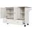 Fleur De Lis Living Kitchen Island With 1 Drawer 2 Doors And 2 Shelves - White
