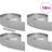 vidaXL Trädgårdsgräskant 4 pcs 450 x 20 cm Galvaniserat Stål