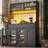 Brayden Studio 180cm Kitchen Pantry With Led Lighting Liquor Cabinet