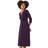 Roman Crossover Midi Dress - Purple