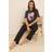 Yours Feeling Lucky Slogan Wide Leg Pyjama Set - Grey