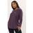 Yours Plus Size Long Sleeve Core T-shirt - Purple