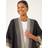 Roman Longline Knit Poncho For Women Autumn Winter - Black