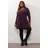 Yours Ribbed Tunic Mini Dress - Purple