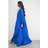 Oasis High Neck Trapeze Maxi Dress - Blue