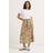PixieGirl Petite Floral Belt Midi Skirt - Green