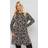 Yours Abstract Print Ribbed Tunic Top - Black