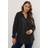 Yours Frill Neck Blouse Women's Curve Plus Size - Black