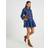 River Island Denim Long Sleeve Mini Dress - Blue