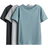 H&M T-shirts 3-Pack - Turquoise/Grey Marl (0568593069)