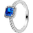 Pandora Square Sparkle Halo Ring - Silver/Blue/Transparent