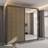 Brayden Studio Rovigo Sliding with Mirror Grey Wardrobe