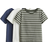 H&M T-shirts 3-Pack - Dark Blue/White Striped (0544290075)