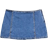 Stradivarius Mini Skort With Slits - Medium Light Blue Denim