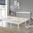 Three Posts Aadi Solid Wood Shaker White 190x210cm