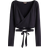H&M Short Wrap Top - Nearly Black