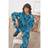 Warehouse Tony Oversized Printed Denim Shirt - Mid Blue