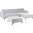 Beliani Modular Left Hand L-Shaped Bed Sofa 4pcs 4 Seater