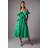Coast Shoulder Broderie Frill Midi Dress - Green