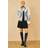 Yumi Knitted Pleated Mini Skirt New Look - Black