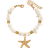 Shein 1pc Ocean Resort Style White Pebble Beaded Bracelet