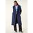 Roman Textured Buttoned Boucle Coat - Navy