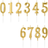 Shein Cute 0-9 Number Cake Candles In Gold