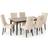 Neo Studded Velvet Natural Kitchen Chair 92cm 6pcs