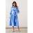 Wallis Textured Organza Midi Shirt Dress - Blue