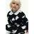 H&M 2-Delat Mönstrat Sweatshirtset - Black/Ghosts