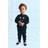 H&M Baby Appliquéd Sweatshirt Set - Svart/Monster