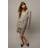H&M Ladies Checked Oversized Twill Blazer - Light Grey